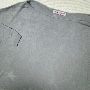 Tempo Paris S/M Sweater 3/4 Sleeve Clay Knit Stars Lightweight Boxy Casual